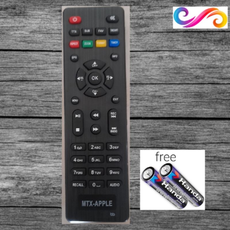 REMOT STB MATRIX APEL MERAH/ SET TOP BOK DVB-T2 HD + Batrai