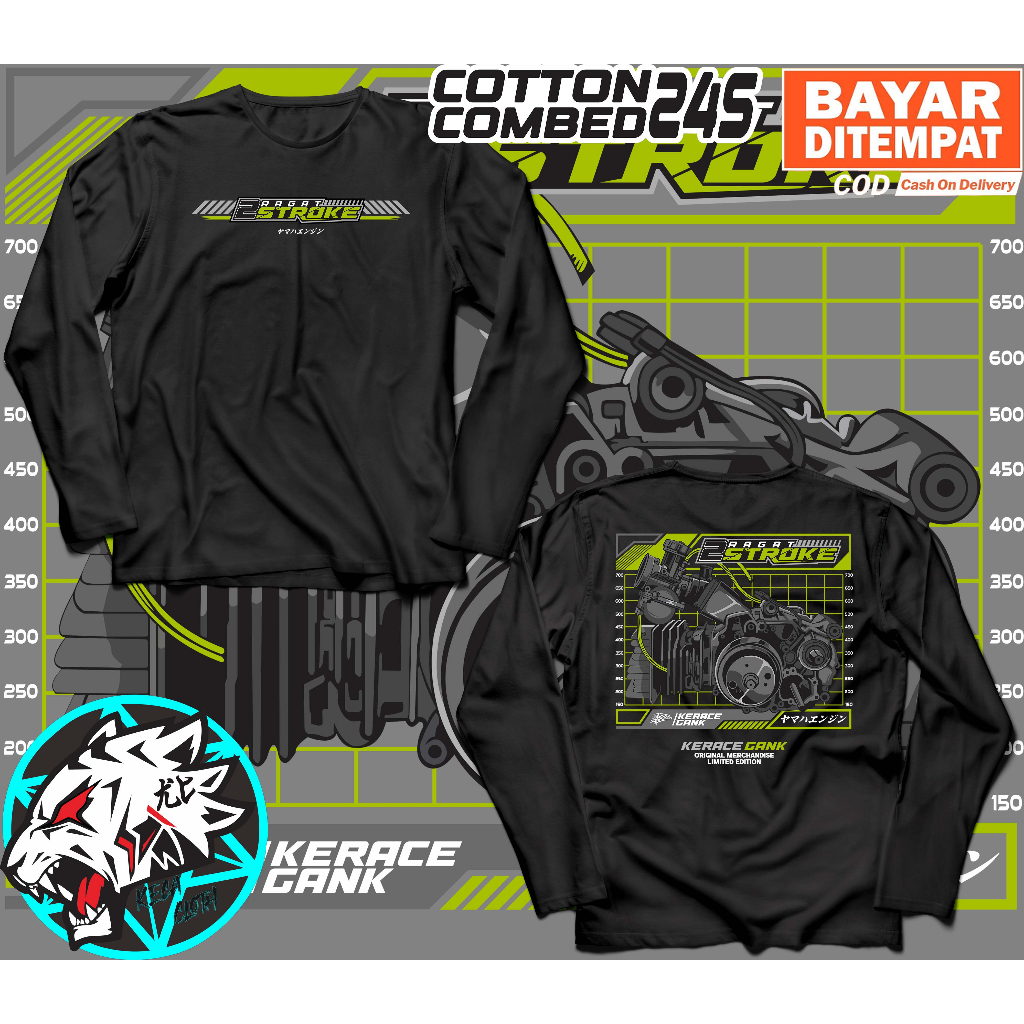 Kaos Lengan Panjang 2 Stroke 2 Tak Indonesia Baju Ragat 2stroke Big Size Jumbo