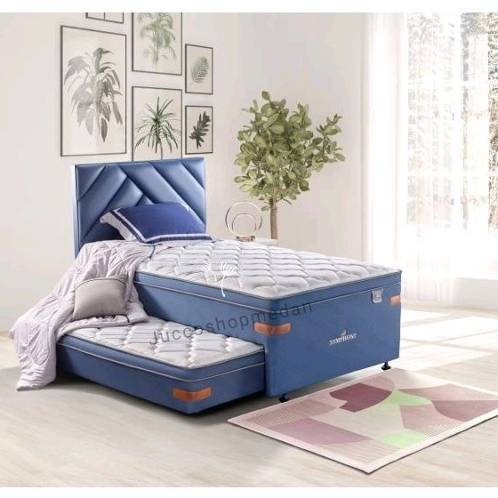 Elite Springbed Symphony Latex - Bed Dorong 2in1 Elite120x200 Fullset - Springbed Anak Latex - Medan