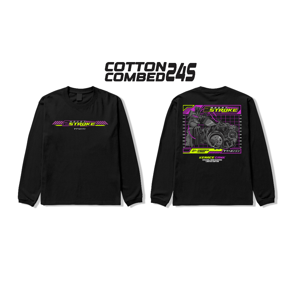 Kaos Lengan Panjang 2 Stroke 2 Tak Indonesia Big Size Jumbo Baju Ragat 2stroke