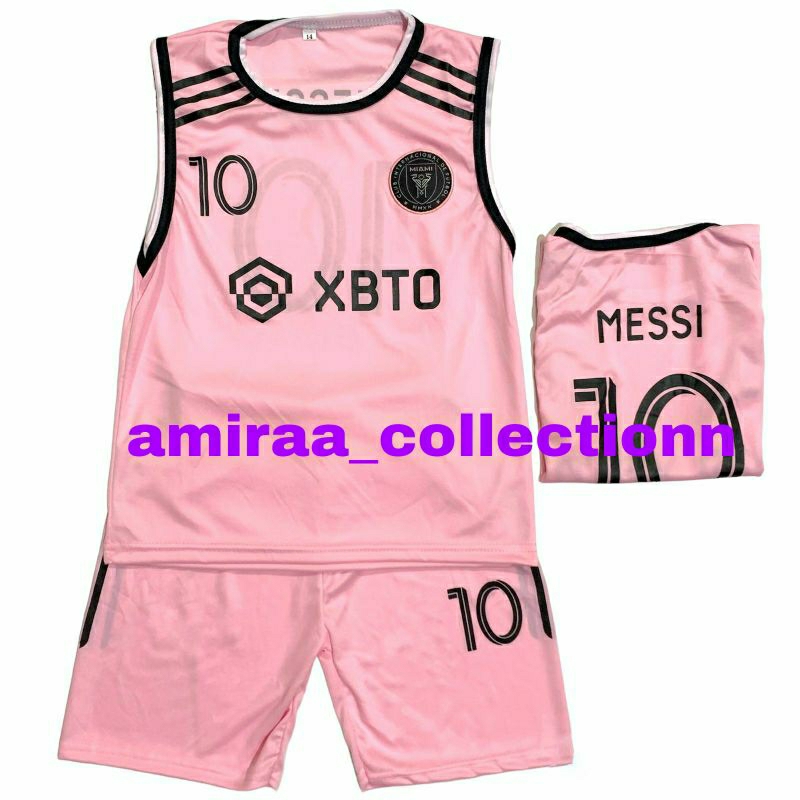 SETELAN BAJU BOLA ANAK SINGLET MESSI TERBARU TERMURAH