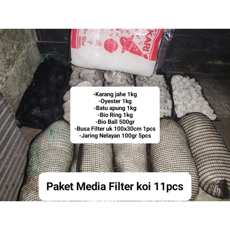 paket media filter koi siap pakai/media filter kolam/paket hemat media filter koi/11in1/paket media 