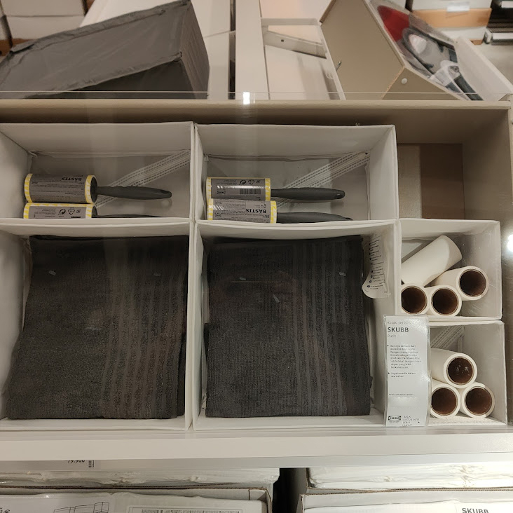 Storage Box Organizer Lemari pakaian Kotak set isi 6 Sekat Laci Skubb