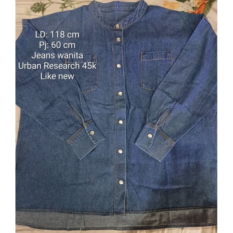 Kemeja kerah shanghai utk Wanita Urban Research like new