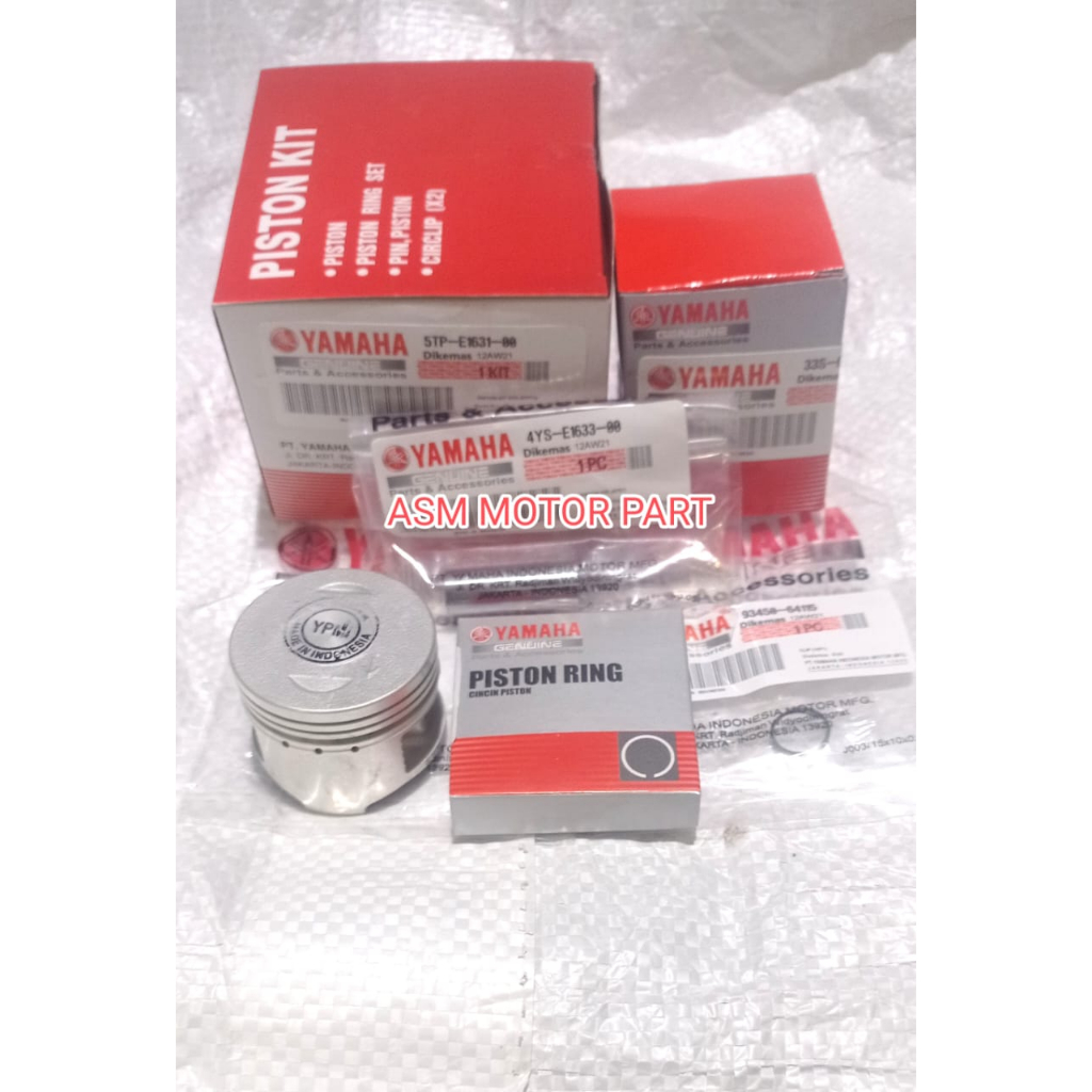 PISTON KIT RING SEHER SET JUPITER Z STANDAR JUPITER Z BURHAN VEGA R NEW UKURAN STANDAR KODE PART 5TP