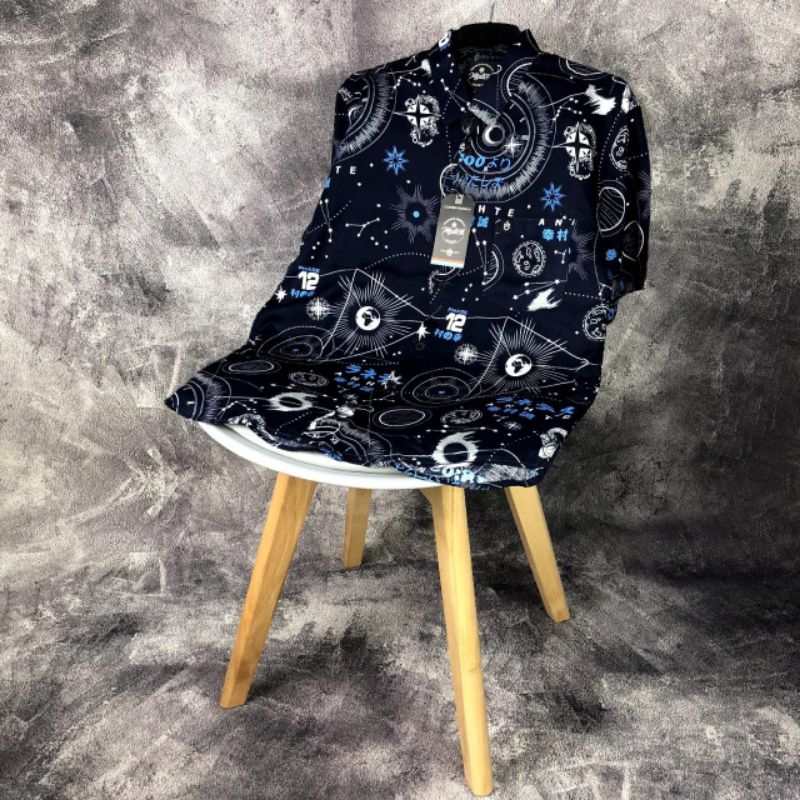 Kemeja Pantai Hawai Kemeja Bahan Rayon Lengan Pendek | Kemeja hawai Pria Wanita Full Printing Motif 