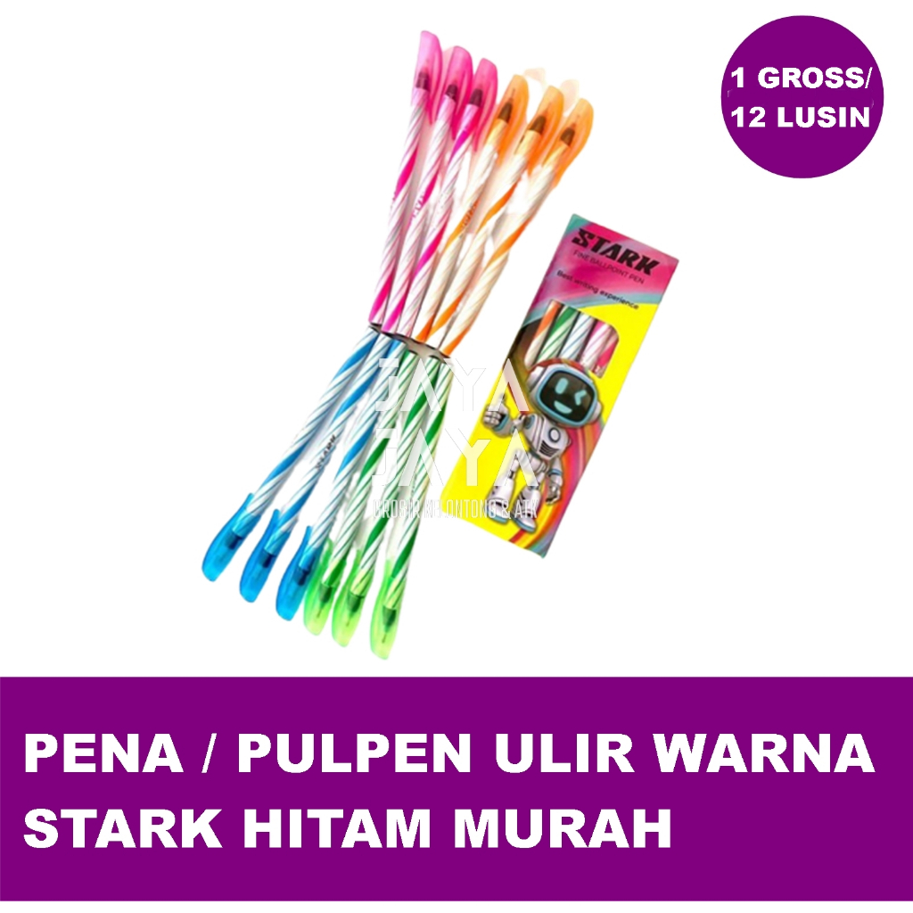 

PENA / PULPEN ULIR WARNA STARK HITAM MURAH 1 GROSS