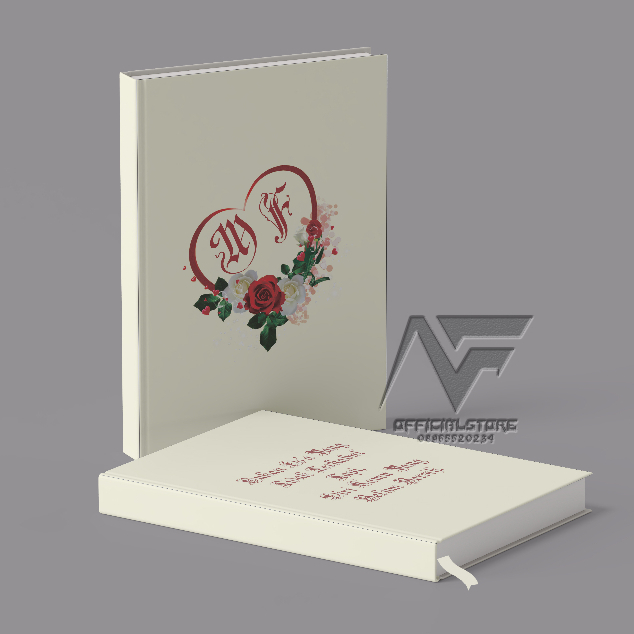 

Buku Catatan Notebook Hardcover A5 (inisial Name) Polos/Garis