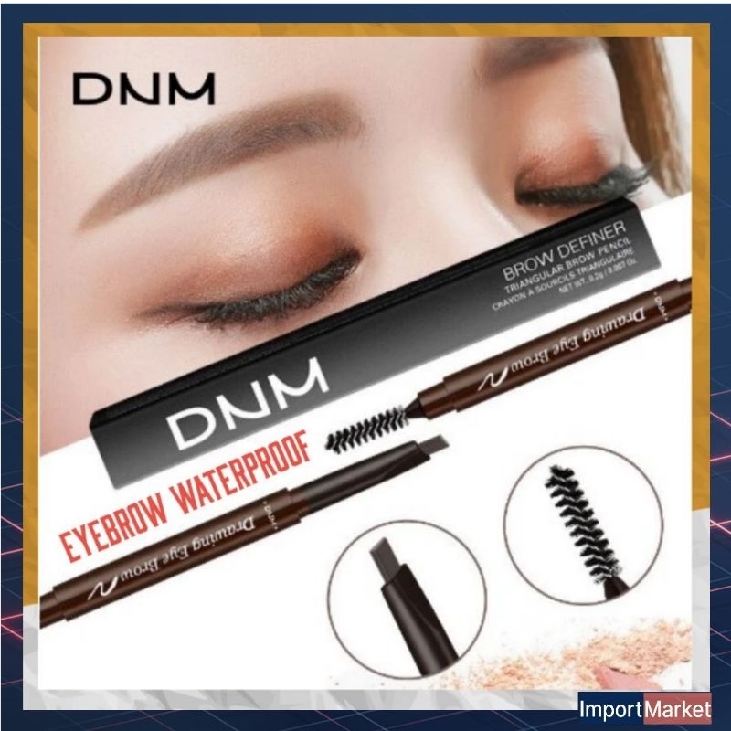 ☆DNM AUTOMATIC EYEBROW BRUSH 2IN1/ EYEBROW PENCIL/PENSIL ALIS ANTI AIR/ ETITUDE PENCIL☆