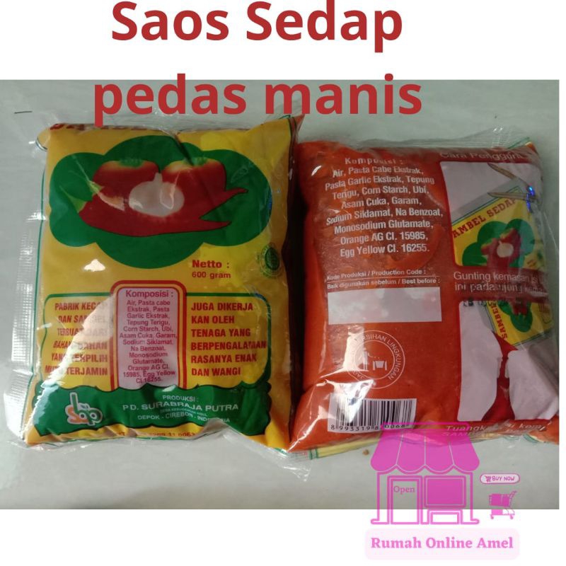 

Saos Sedap Pedas Manis 600 gr Halal
