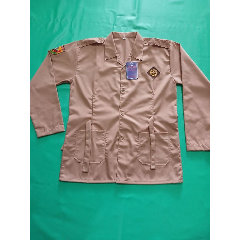 BAJU PRAMUKA PANJANG SD CEWE TALI BAHAN KATUN