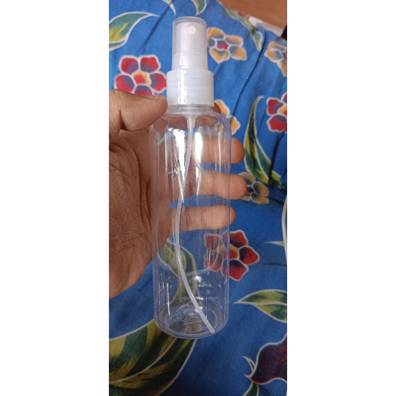 botol 250ml spray parfum botol bulat plastik tutup bening botol bening