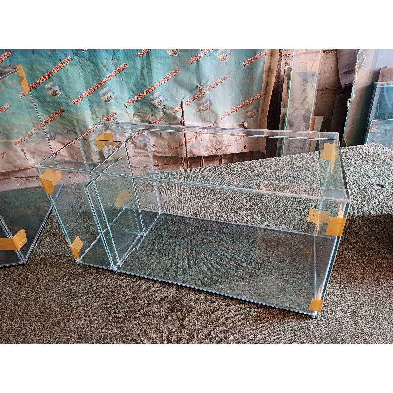 aquarium kaca 70x30x40 filter samping