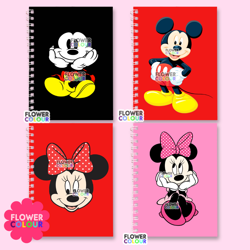

Notebook Ring | Buku Catatan Karakter Mickey Mouse | Notes Mickey Mouse | Notes Minne Mouse