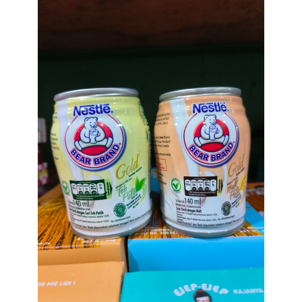 

Bear Brand Teh Putih Dan Malt Putih 140mL/ Susu Beruang Kaleng