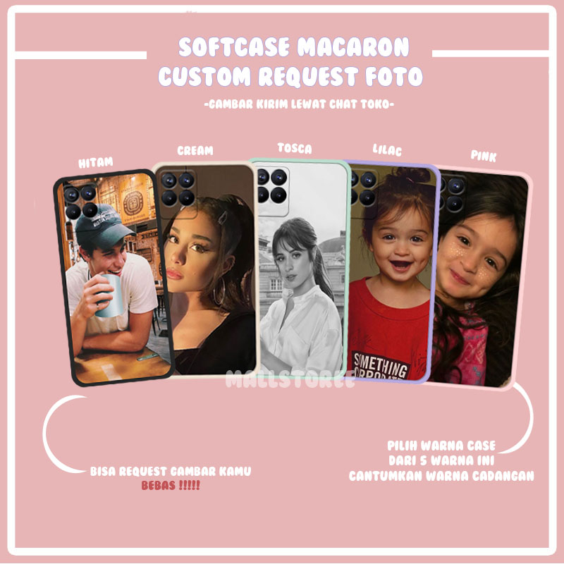 Softcase Macaron Khusus Request Foto | Case Custom Foto | Case Macaron For All Type Smartphon Handph