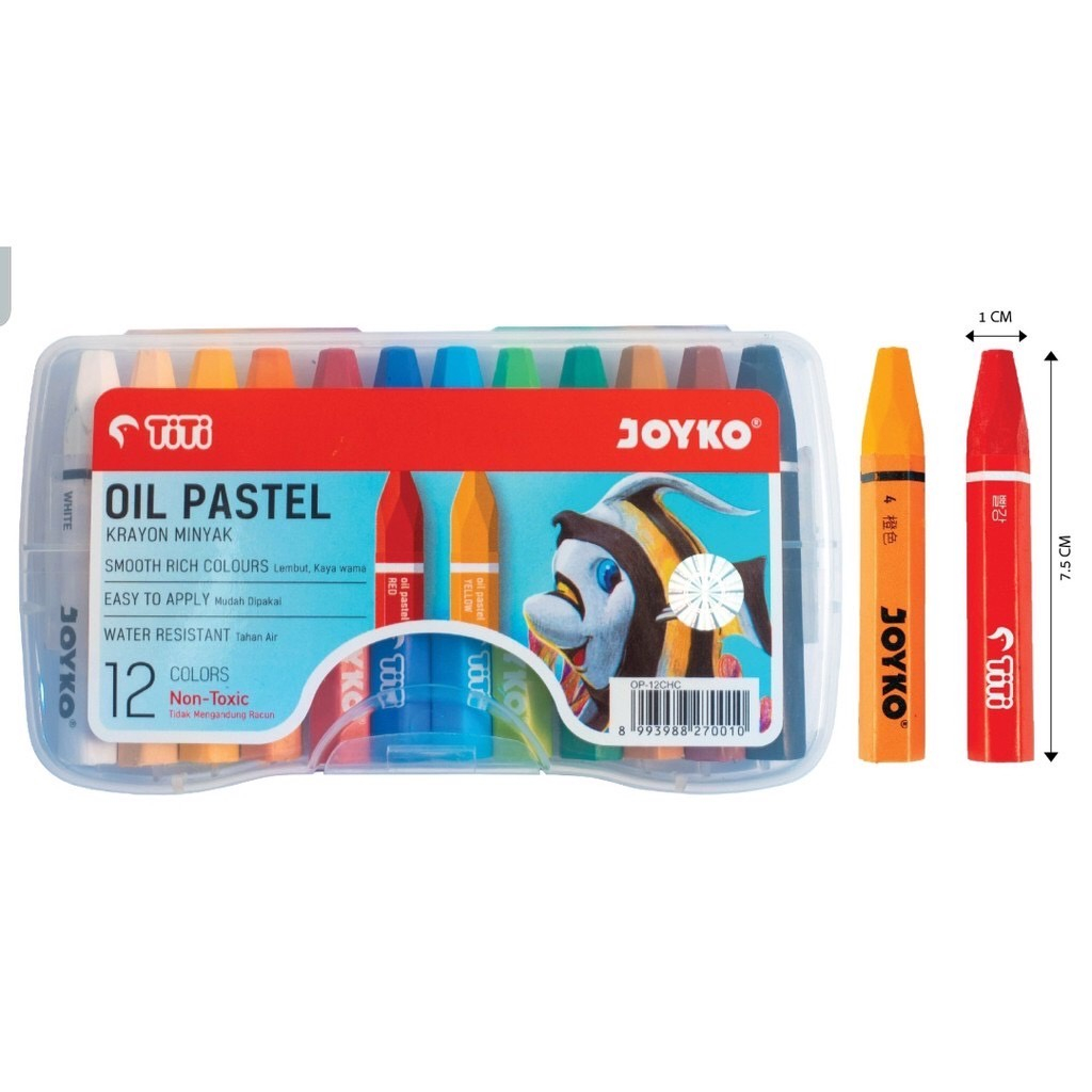 

Crayon Krayon Joyko 12 Warna Oil Pastel