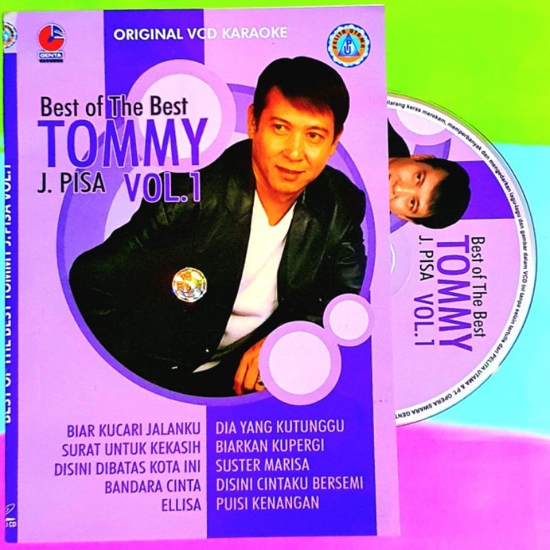 KASET ORIGINAL VCD LAGU KARAOKE TOMMY J PISA-VOCAL ON OF AKTIF-KASET DVD LAGU TOMMY J PISA-KASET KAR
