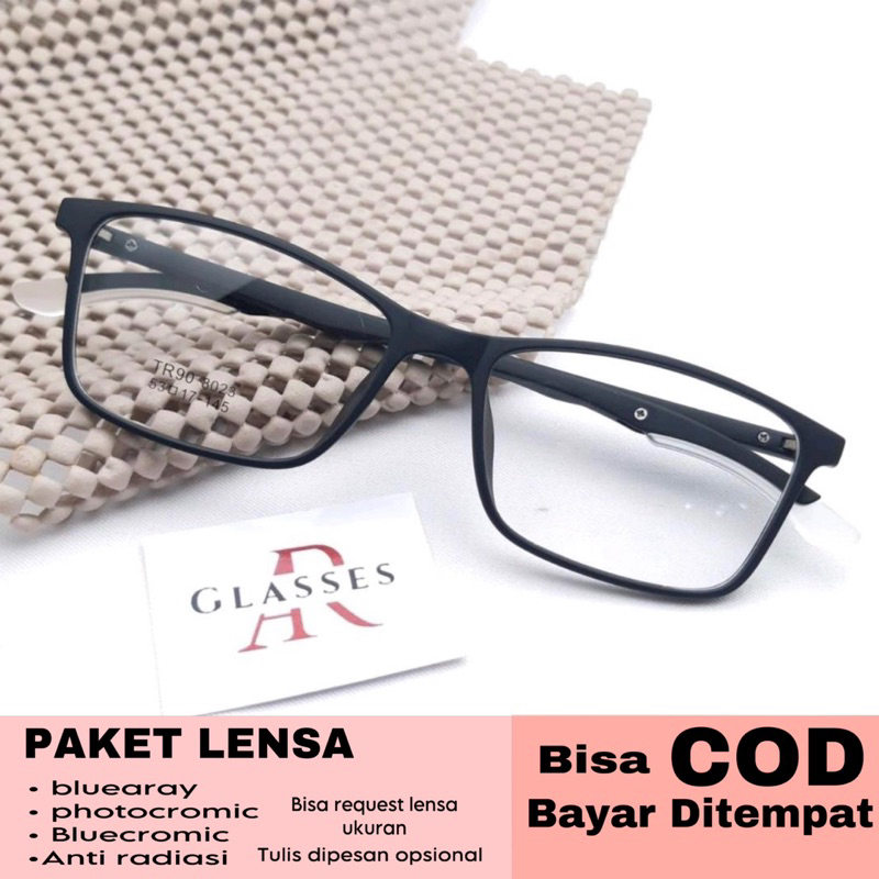 Kacamata Fashion Crack Lentur TR90 R8023 Pria/Wanita