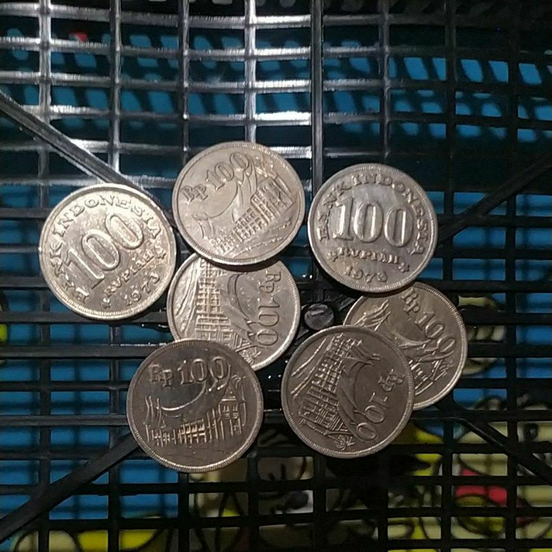 koin kuno 100 rupiah tebal tahun 1973