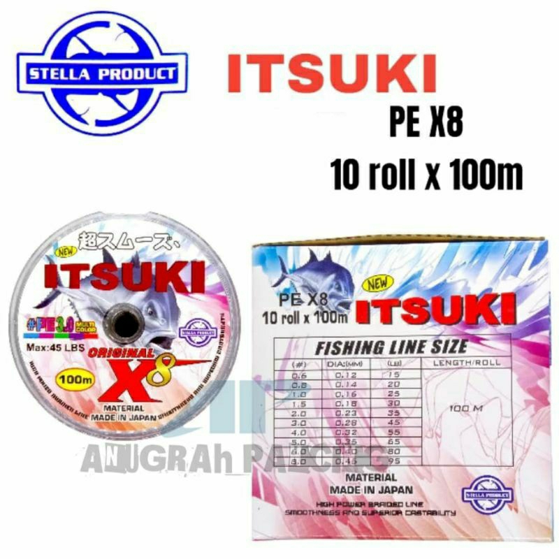 SENAR PE STELLA ITSUKI X8 JAPAN QUALITY