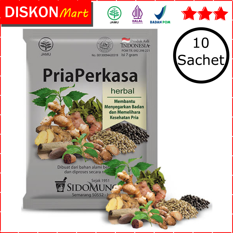 10 SACHET JAMU PRIA PERKASA SIDOMUNCUL OBAT HERBAL KESEHATAN LAKI LAKI LELAKI