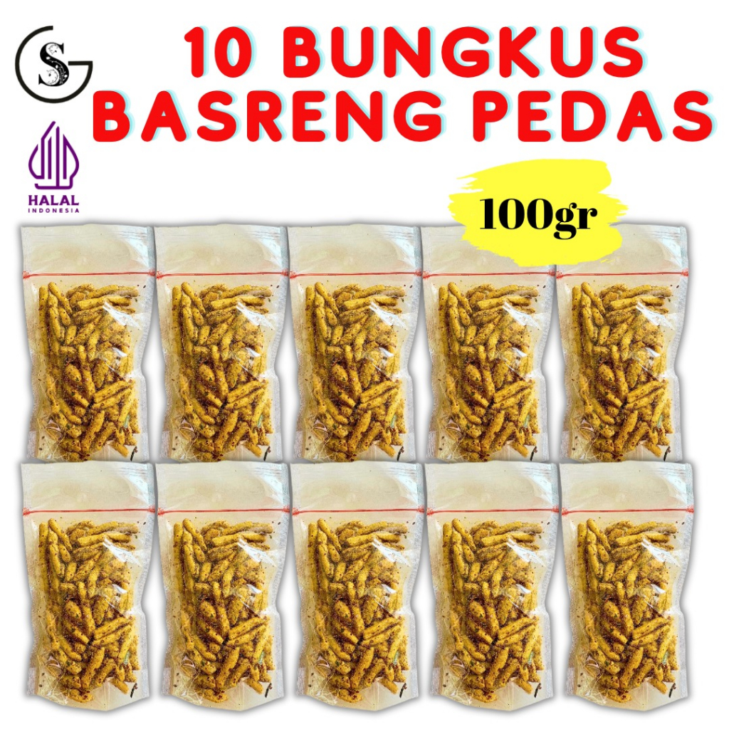 

10 BUNGKUS BASRENG PEDAS JERUK 100GR