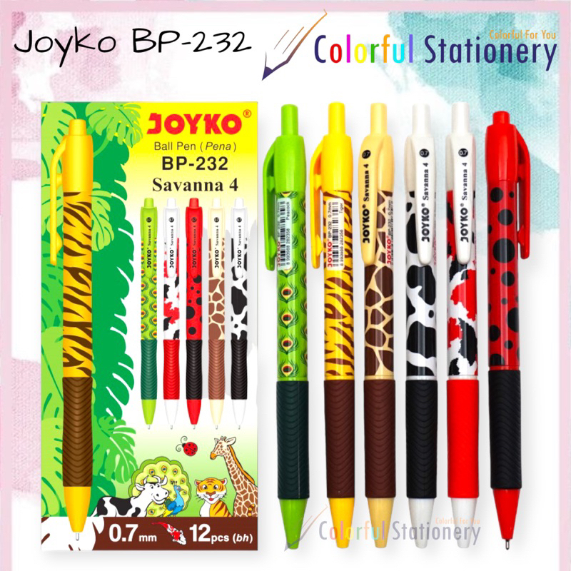 

Pulpen / Ballpoint Joyko Savanna 4 BP-232 (12 Pcs)