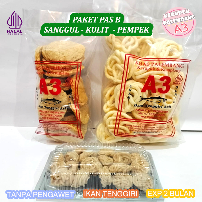 

PAKET PAS B KERUPUK SANGGUL 200GR KEMPLANG KULIT 200GR PEMPEK IKAN TENGGIRI
