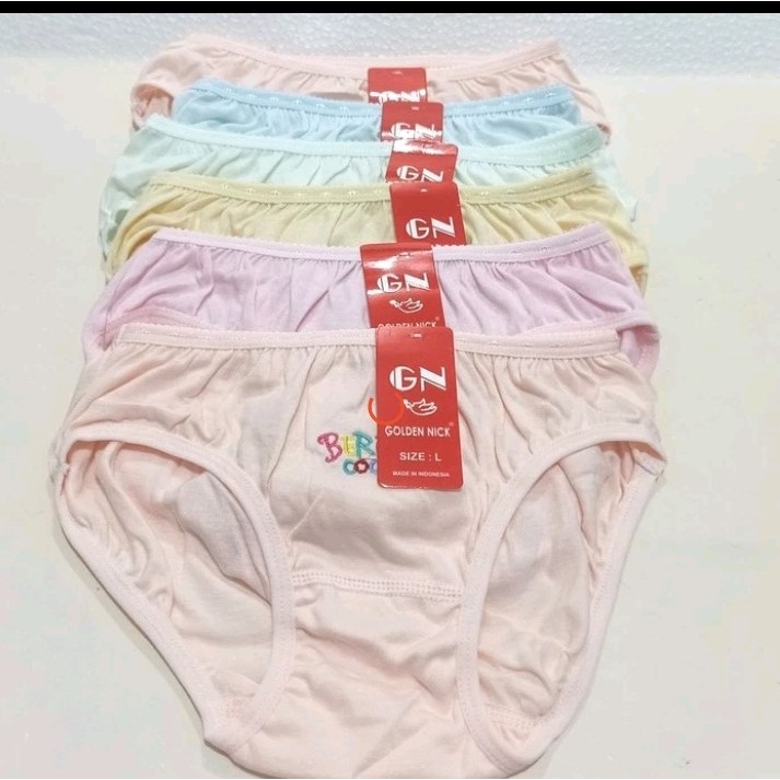 6 Celana Dalam Anak PEREMPUAN MOTIF BORDIR - CD GOLDEN NICK 1188 - Pakaian Dalam ANAK WANITA