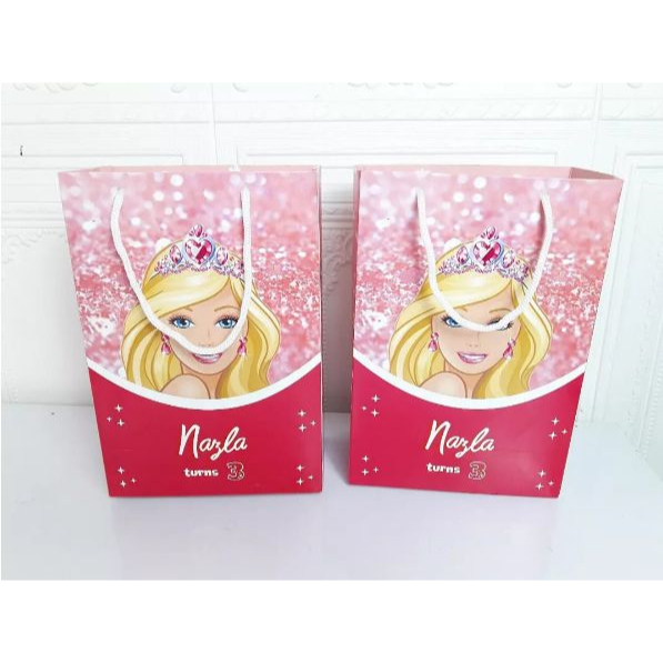 paper bag barbie / goodie bag barbie / paperbag custom barbie / wadah snack custom barbie