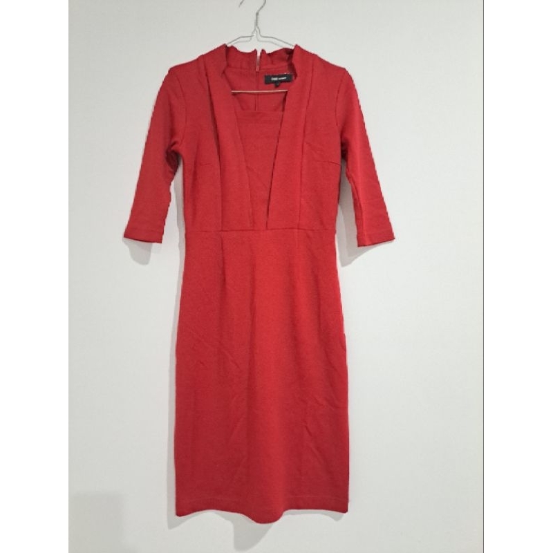 Dress Eprise merah maroon