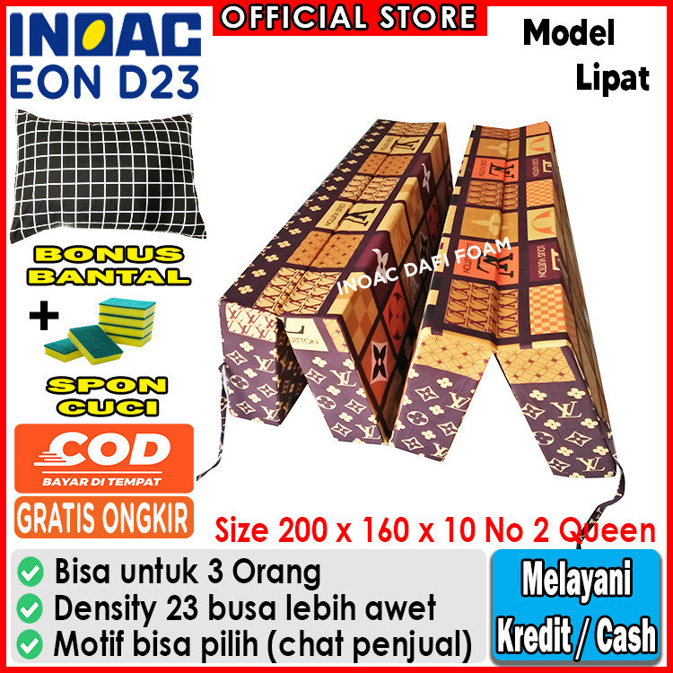 kasur lipat Inoac 200x160x10 nomor 2 Queen kasur busa Inoac EON D23 original gratis bantal Inoac / k