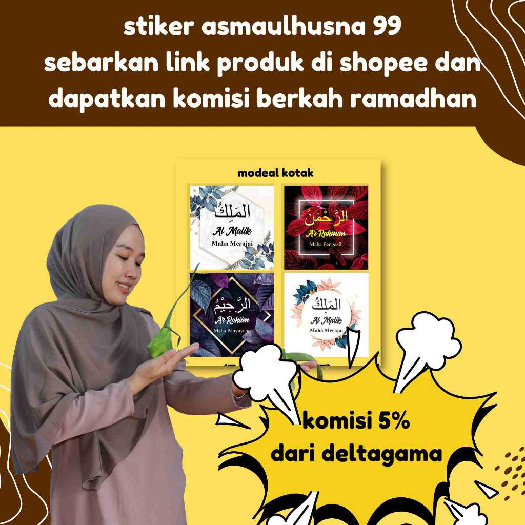 

ASMAUL HUSNA STICKER FULL 99 custom isi 99lbr