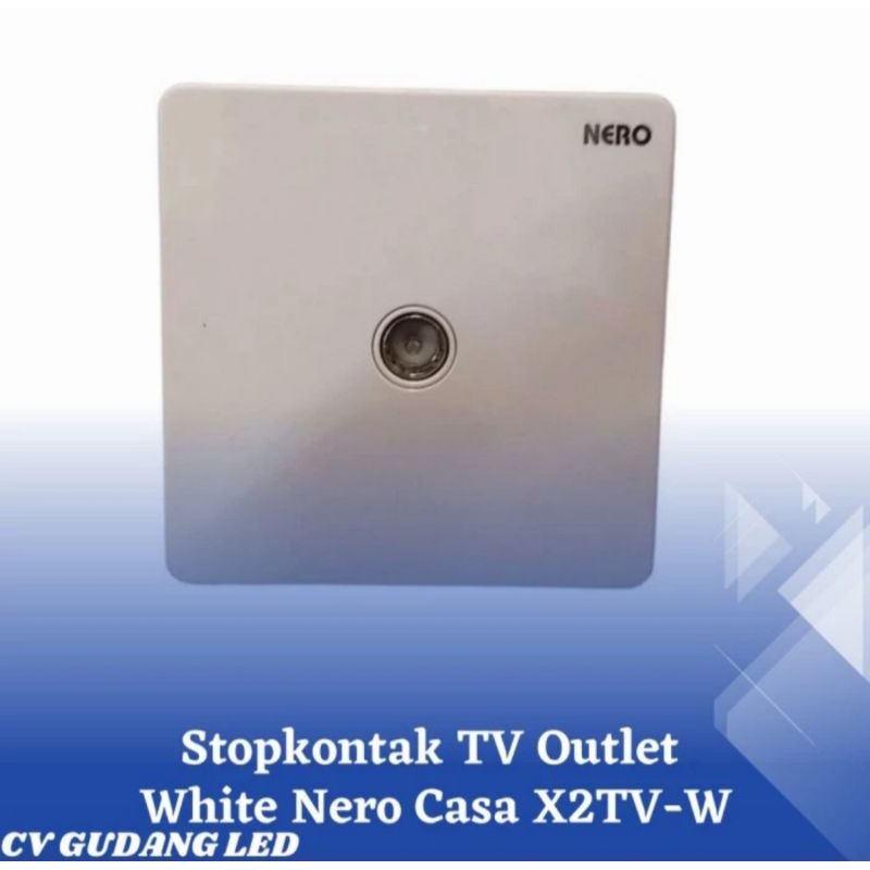 Stop Kontak TV Outlet White Nero Casa X2TV- W