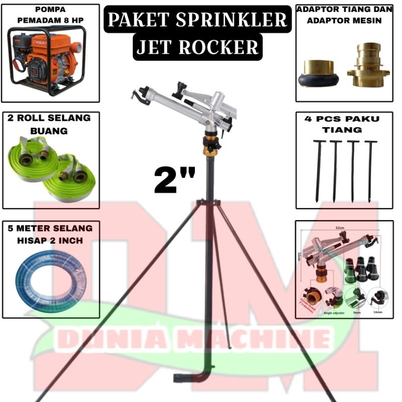 SPRINKLER UKURAN 2 INCH PAKET KOMPLIT SPRINKLER JET ROCKER HUJAN BUATAN ALAT PERTANIAN