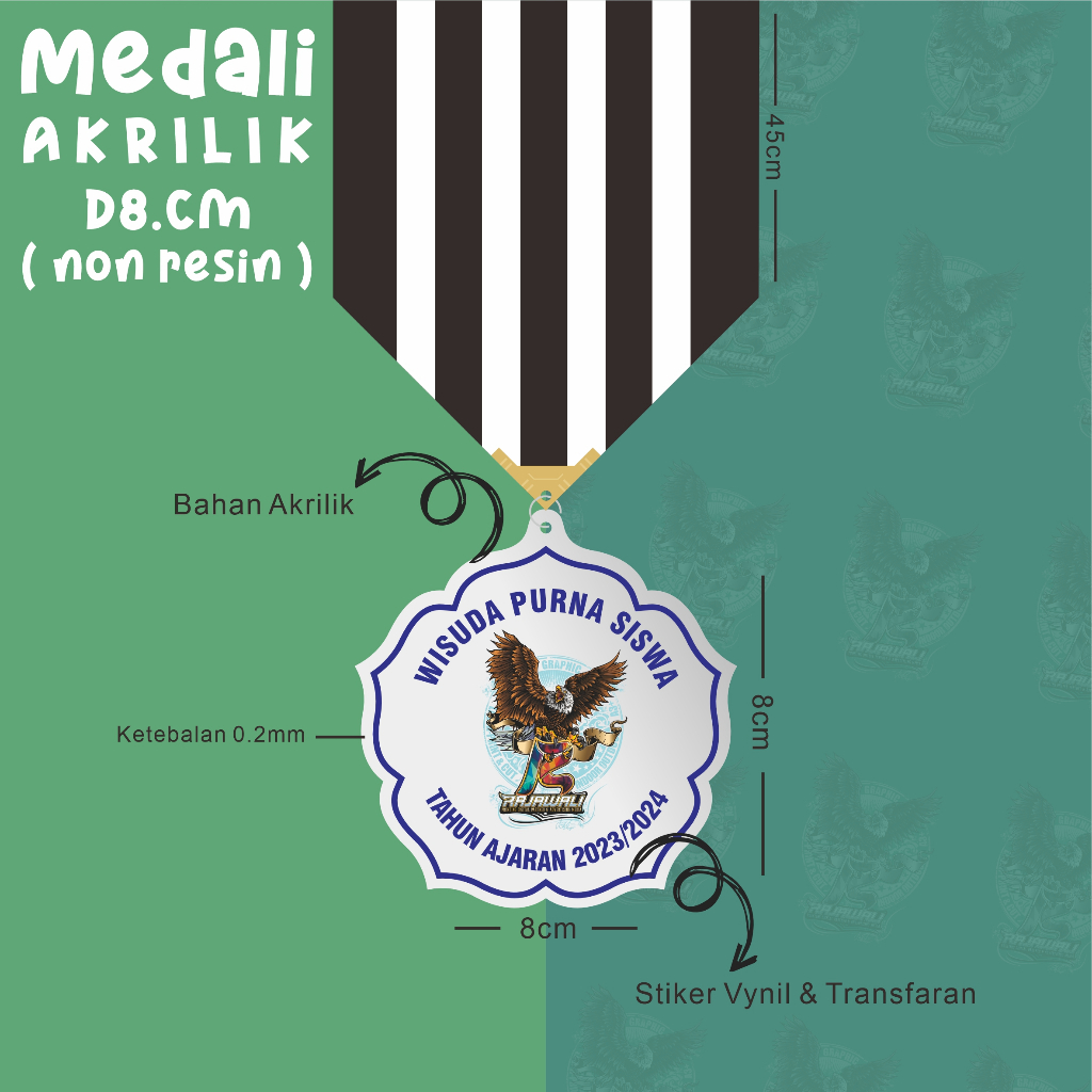 

MEDALI WISUDA CUSTOM UKURAN DIAMETER 8cm