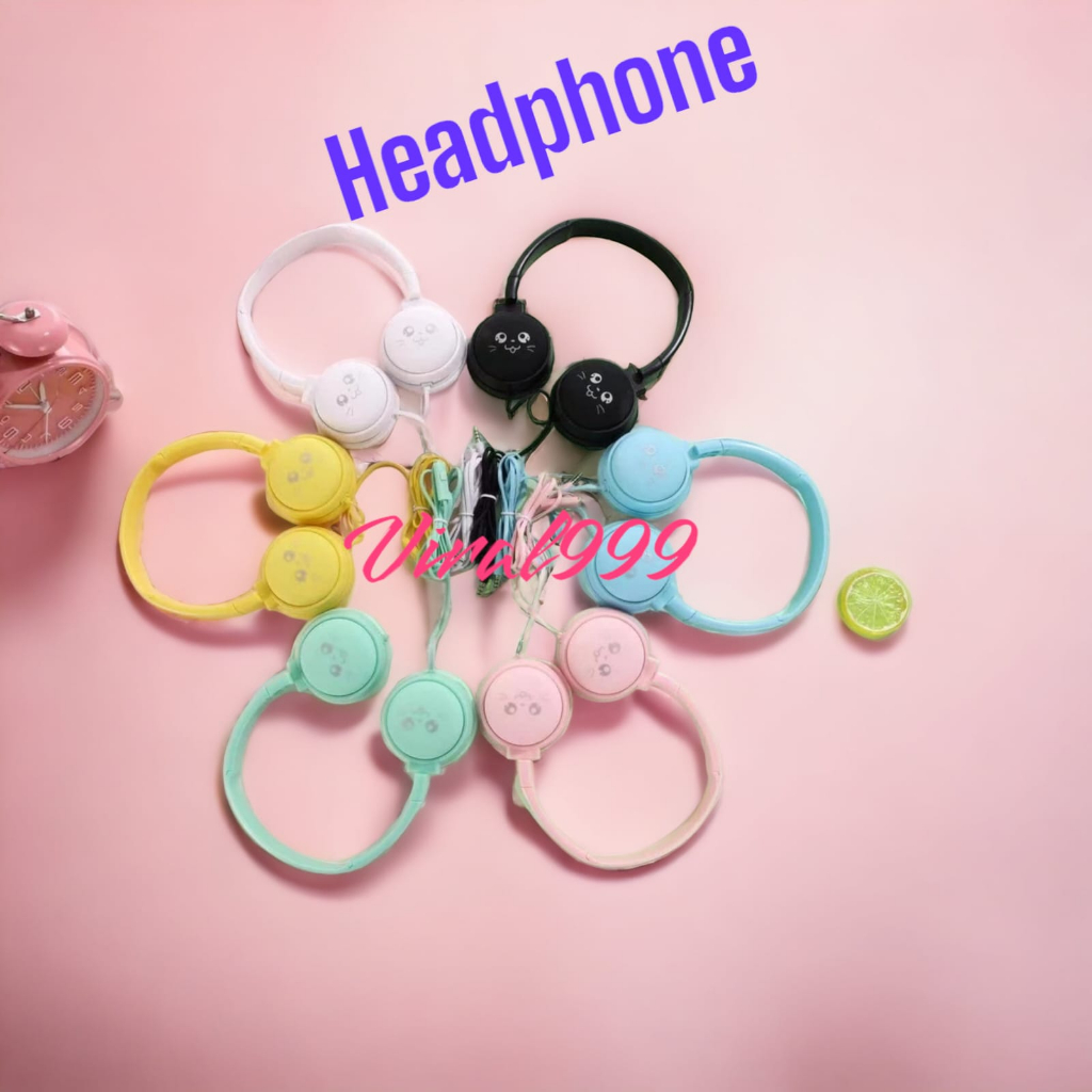 henset gaming murah untuk anak  /headphone extra bass headset earphones Headphone Macaron J18 Extra 