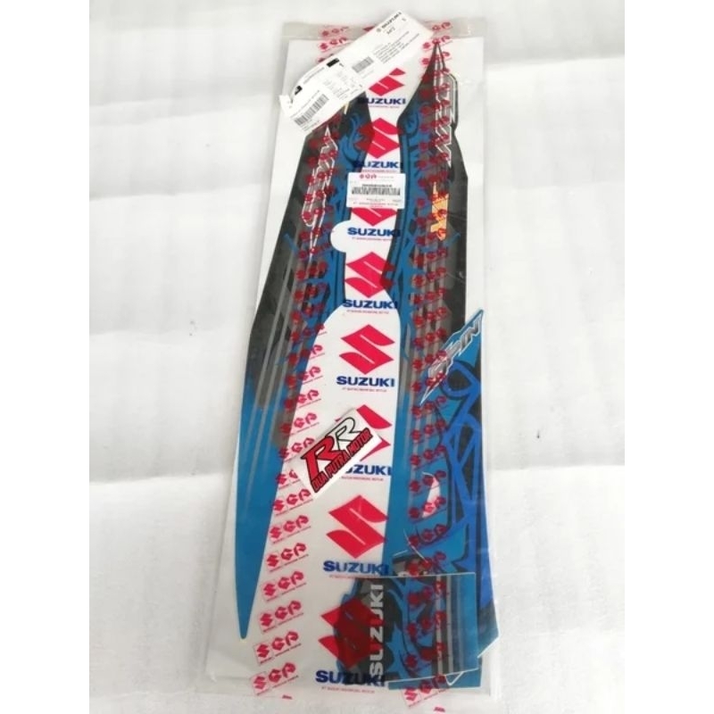 grafik grafhic sticker stiker striping body bodi original ori suzuki spin sr 125 sr tahun 2012 blue 