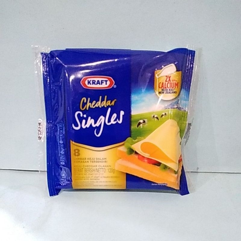 

KRAFT CHEDDAR SINGLES 8 SLICE 120 GR