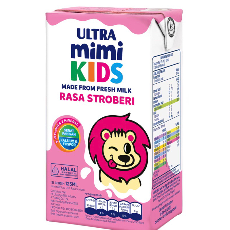 

Ultra Mimi Susu UHT Kids Strawberry 125mL