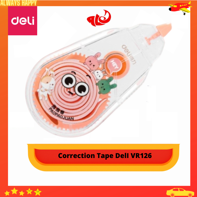 

Tipe X Correction Tape Murah Merek Deli Motif Lucu VR126