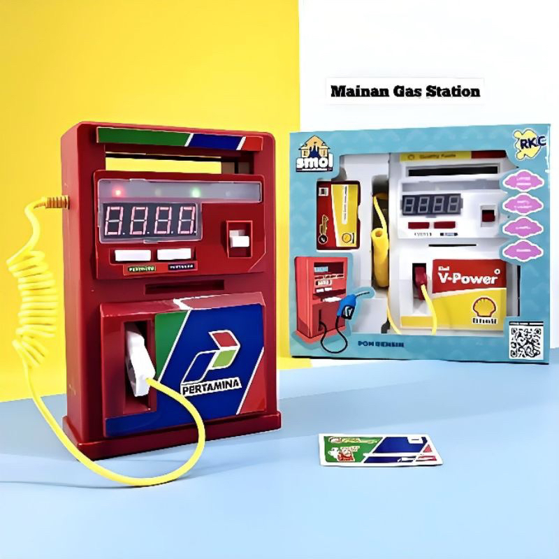 (BISA COD) MAINAN ANAK POM BENSIN MUSIK DAN LAMPU / MAINAN ANAK PERTAMINA POM BENSIN ANAK SPBU MINI 