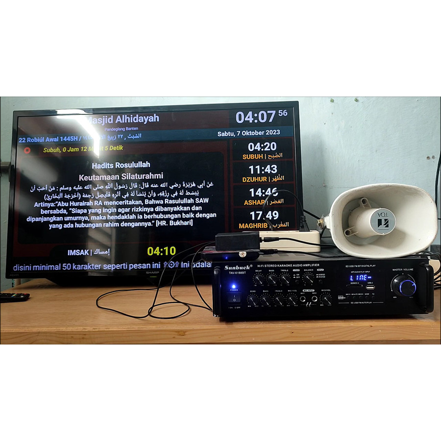 JWS TV Android Auto ON/OFF Ampli Tarhim dan Murotal