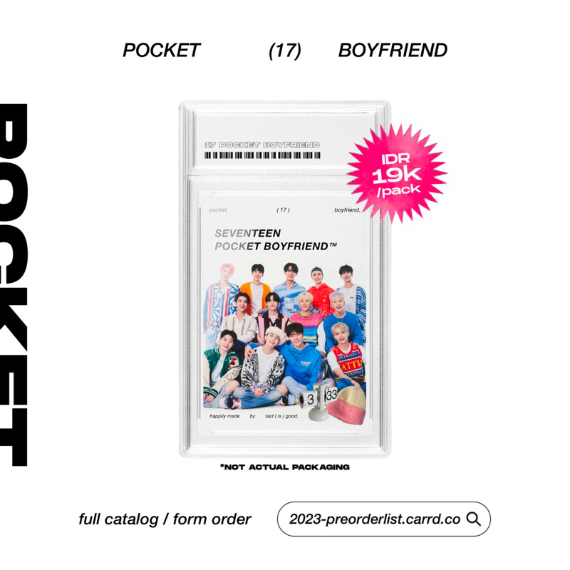 

seventeen pocket lover 2023 : sticker art prints postcard