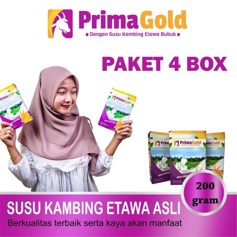 

paket 4 box susu prima gold susu kambing etawa asli