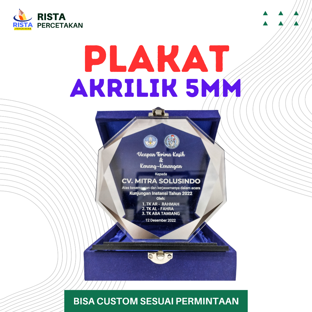 

Plakat Akrilik Custom Ukuran 5 mm Persembahan KKN Kuliah Perkantoran Murah dan Cepat