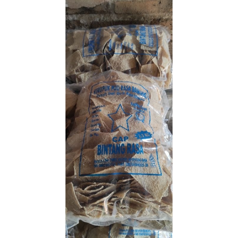 

Kerupuk Puli/Kerupuk Lempeng khas Madiun Mentah 2,5kg Cap Bintang Rasa kemasan 1 Dus