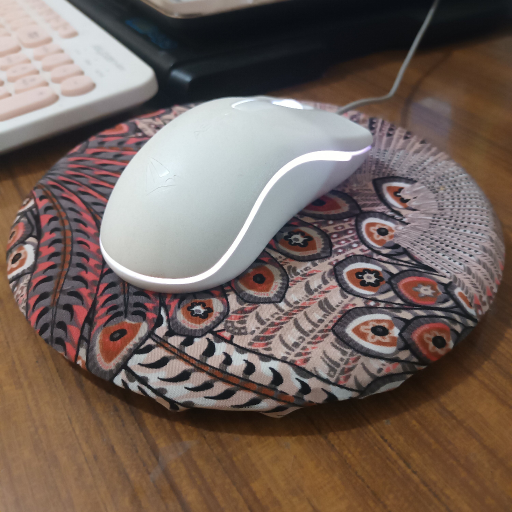 Mousepad Astetik Motif Batik Khas Indonesia Aesthetic uk. 20 cm x 20 cm