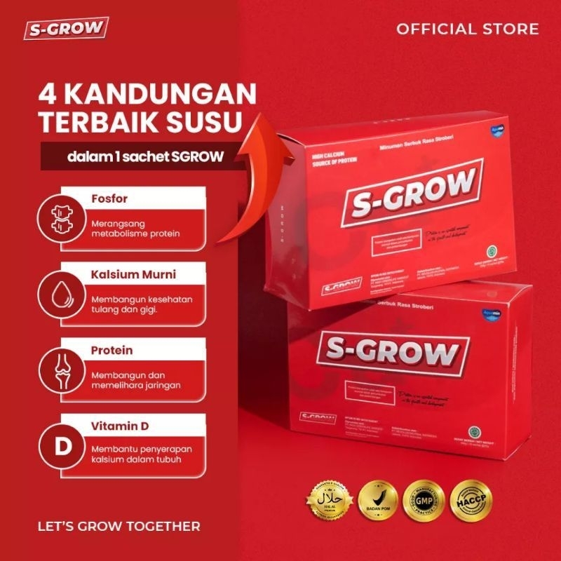S grow isi 5 sachet Asli 100% Original Peninggi Badan Terbaik